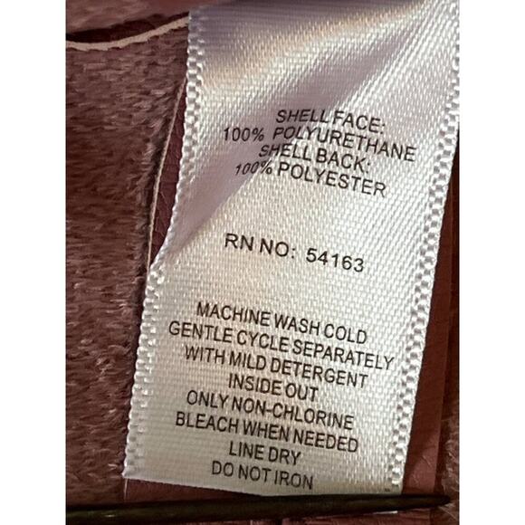 Marc New York Vegan Leather Jacket M Pink Butter Soft Button Closure Vintage - Picture 6 of 7